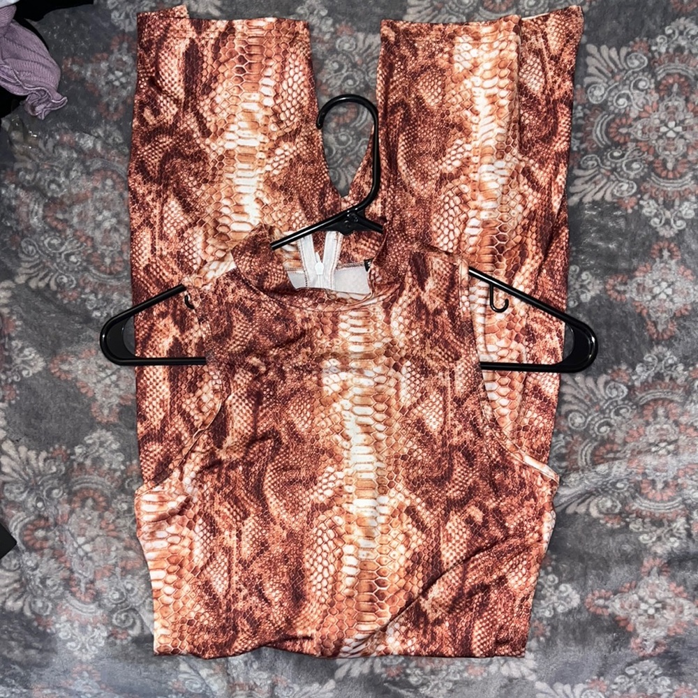 Animal print romper